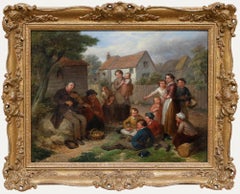 Attrib. Thomas Webster (1800-1886) - 19th Century Oil, The Fiddler
