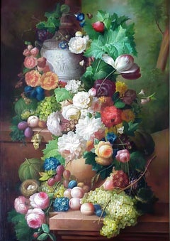 Natures Gift I Still Life Painting, Oil on Canvas, Early 20th Century