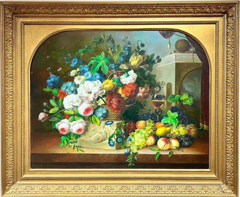 Thomas ster Fine Large Scale Classical Still Life Floral Display