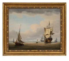 Un Three-Decker de la Royal Navy anunciando su partida