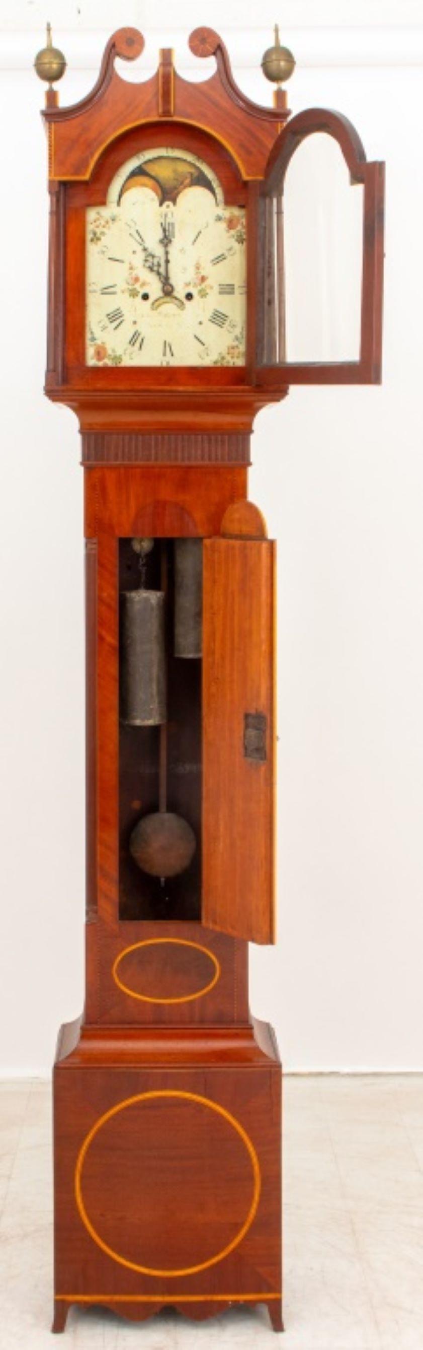 British Colonial Thomas Whiteman Pembroke Mahogany Longcase Clock