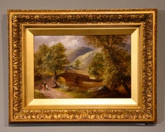 Antique Oil Painting by Thomas Whittle "Coilantogle Bridge, Trossachs" 
