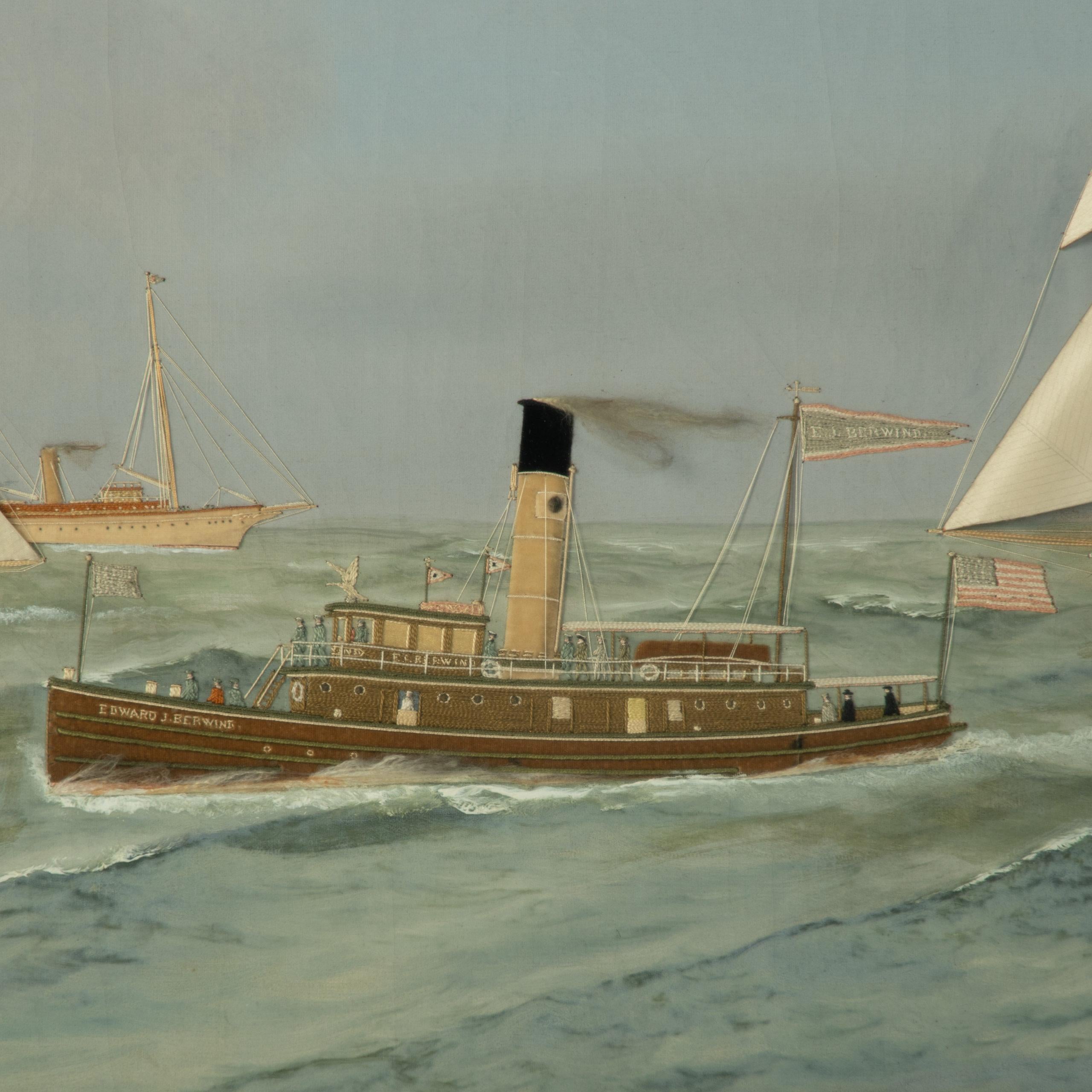 Thomas Willy : Shamrock III et Reliance franchissant la ligne, Coupe de l'America, 1903 Bon état - En vente à Lymington, Hampshire