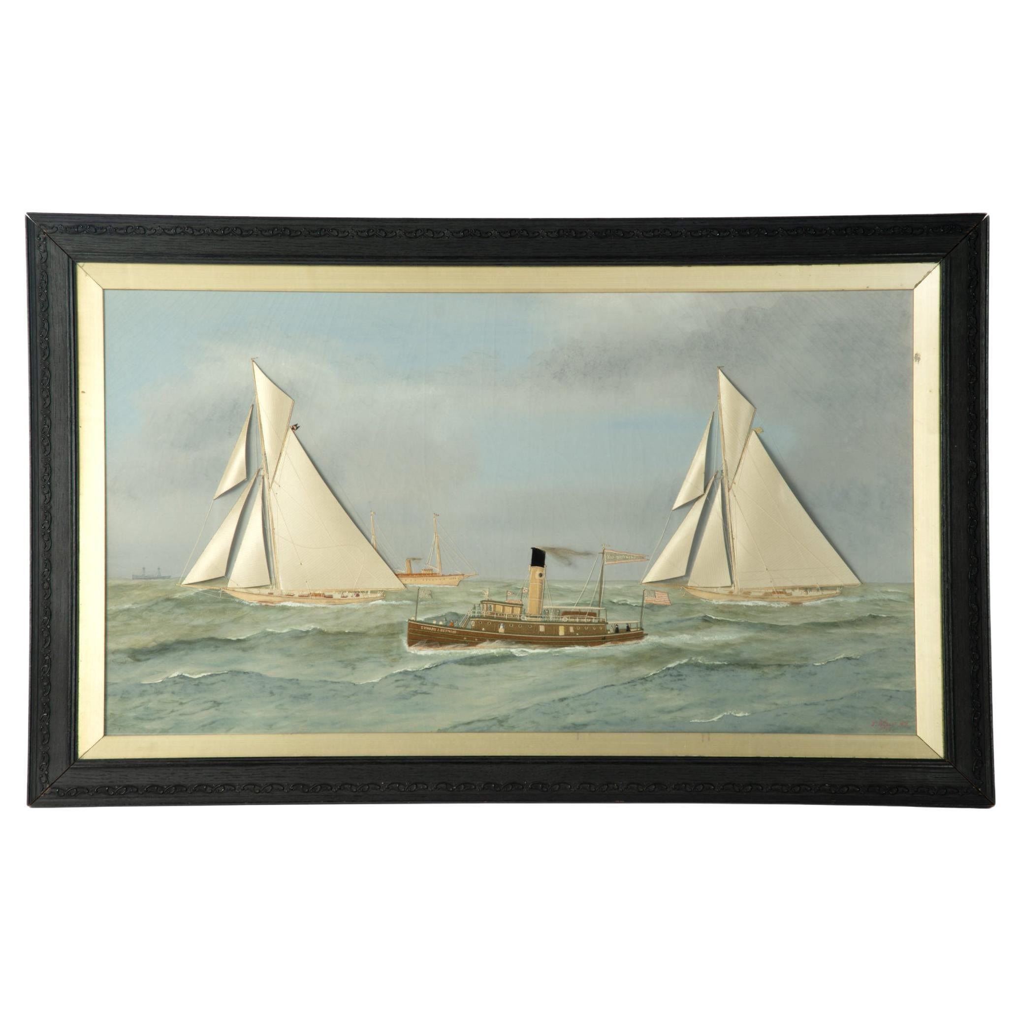 Thomas Willis: Shamrock III e Reliance attraversano la linea, Coppa America, 1903