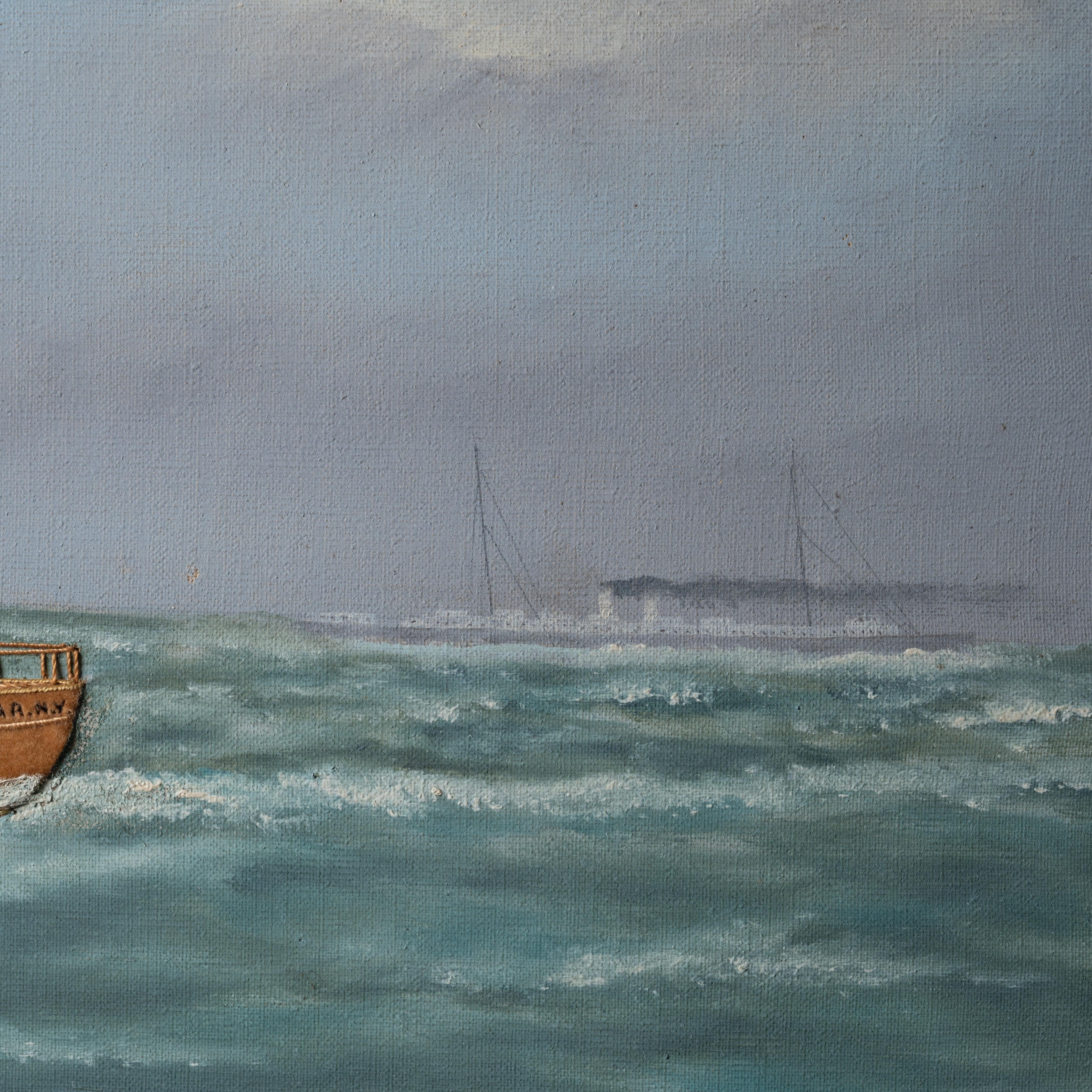 Thomas Willis Yacht Portrait - L'Elmar in vendita 4