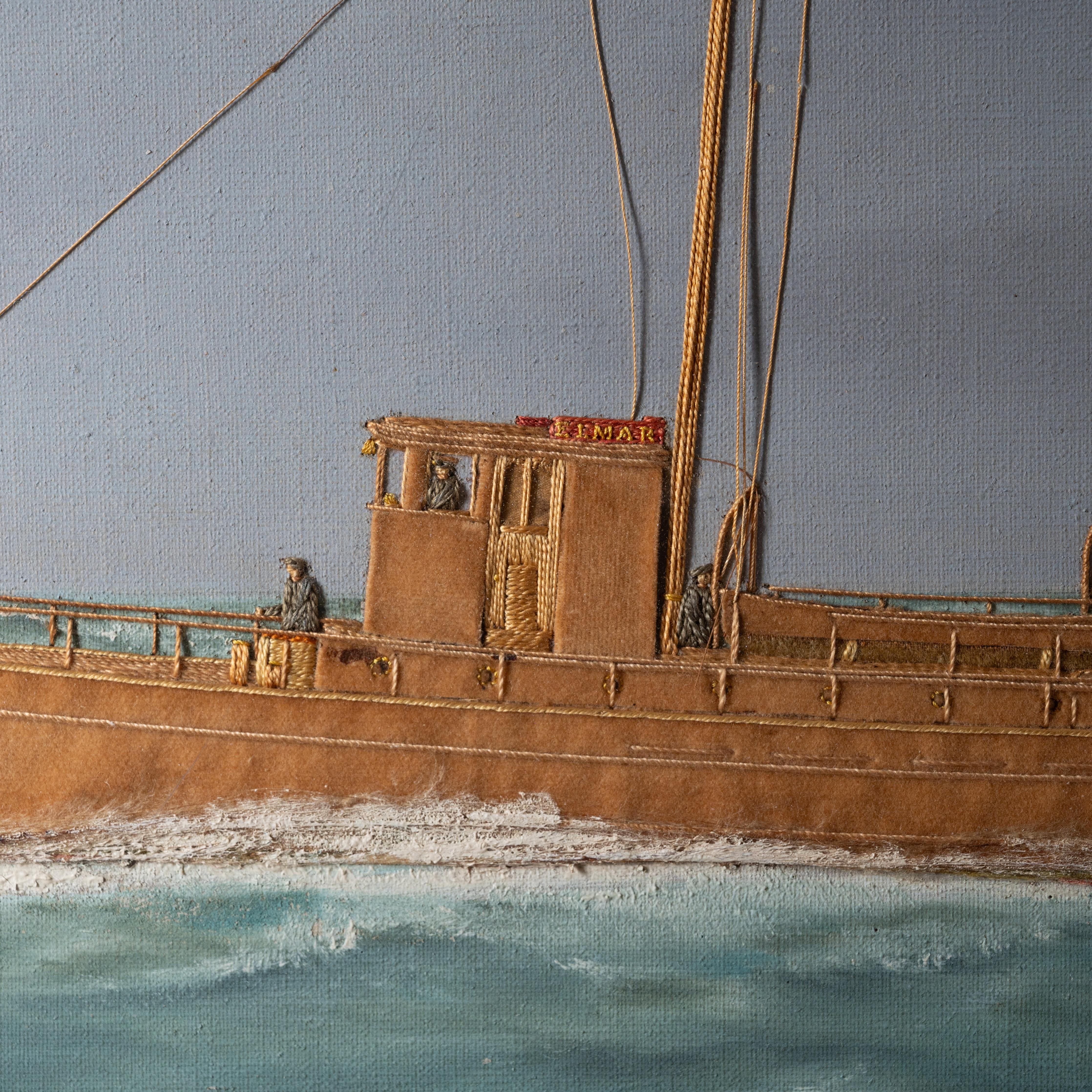 Thomas Willis Yacht Portrait - L'Elmar in vendita 5
