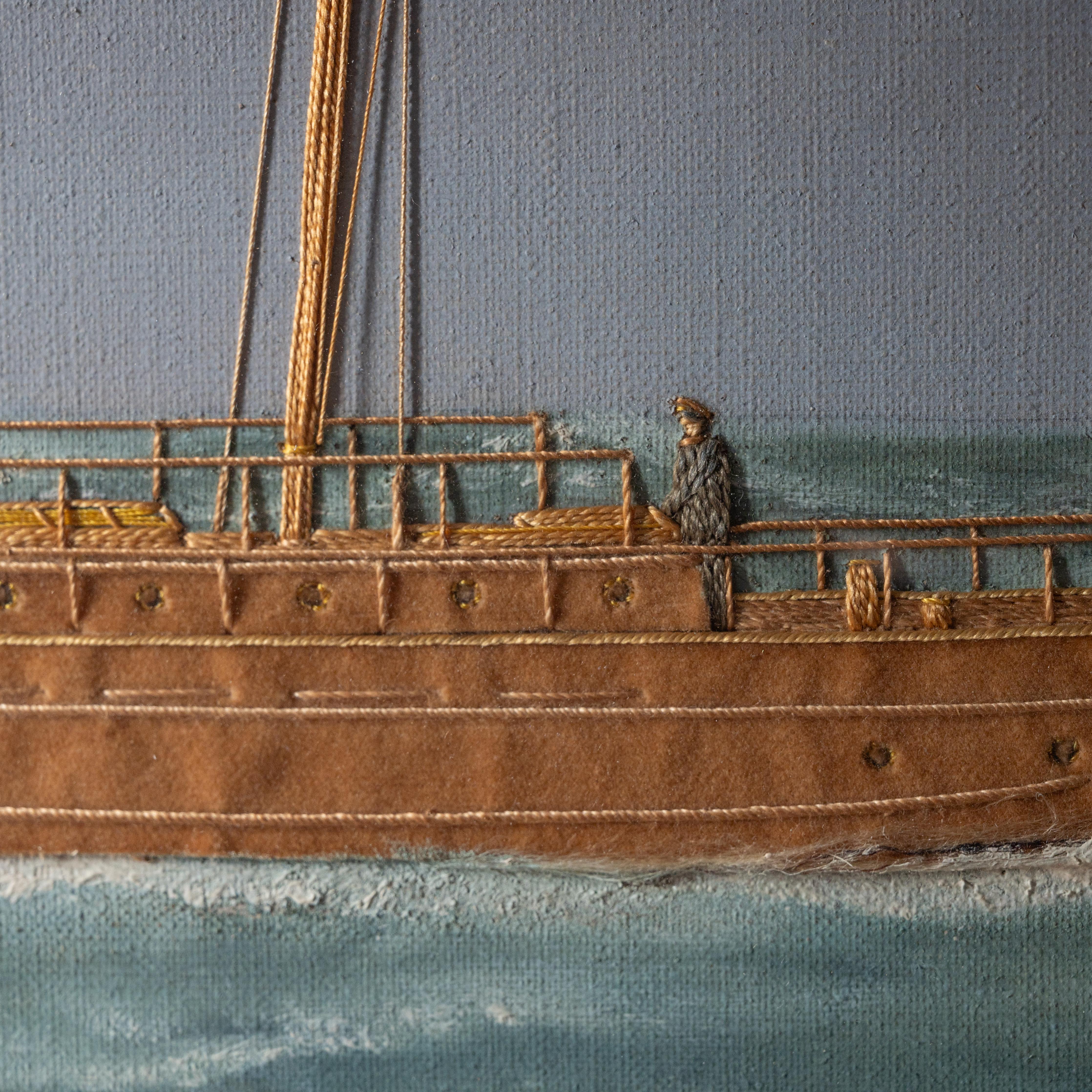 Thomas Willis Yacht Portrait - L'Elmar in vendita 8