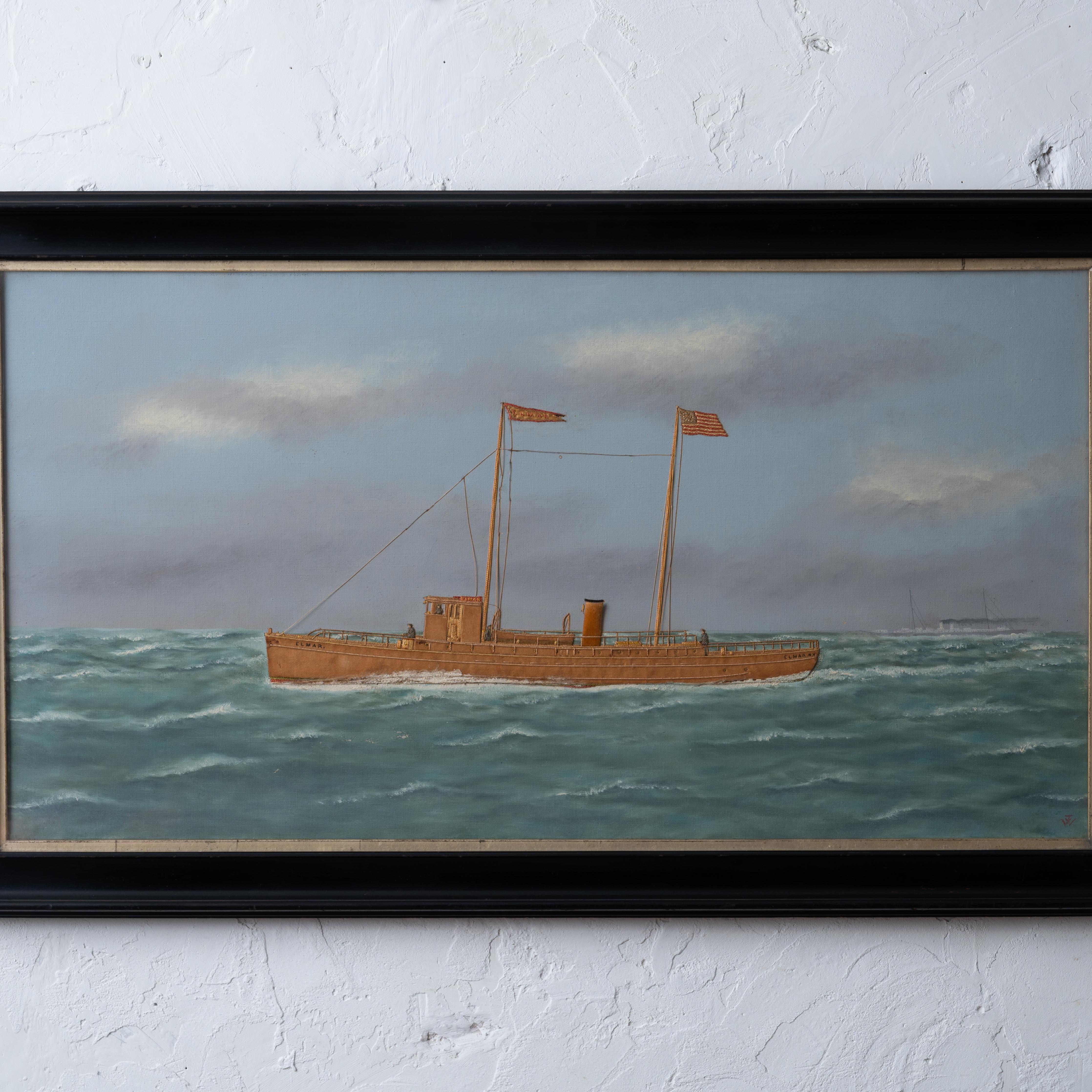 Thomas Willis Yacht Portrait - L'Elmar In condizioni buone in vendita a Savannah, GA