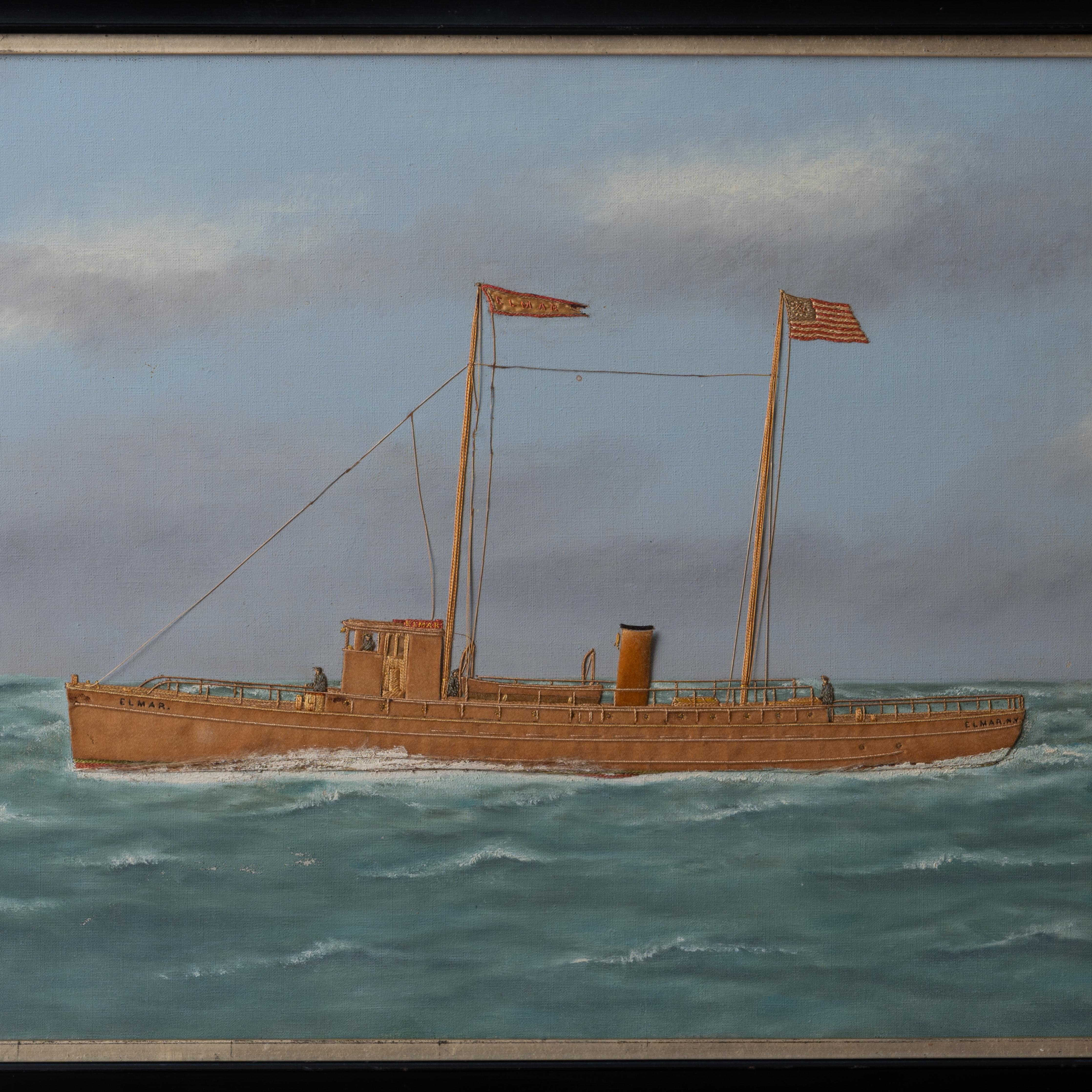 Inizio XX secolo Thomas Willis Yacht Portrait - L'Elmar in vendita