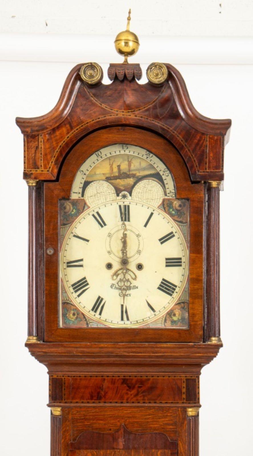 Mid-Century Modern Horloge à long palier de Thomas George, 19e siècle en vente