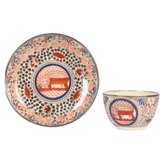 Thomas Factory Z Lion Pattern English Teacup and Saucer (tasse à thé et soucoupe anglaises)