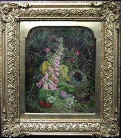 Still life Plants - British art Victorian oil painting floral countryside