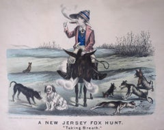 A New Jersey Fox Hunt. "Taking Breath" by Thomas Worth