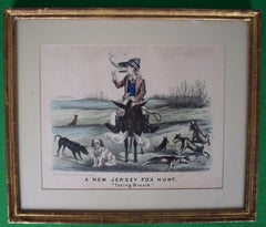 Vintage A New Jersey Fox Hunt. "Taking Breath" by Thomas Worth