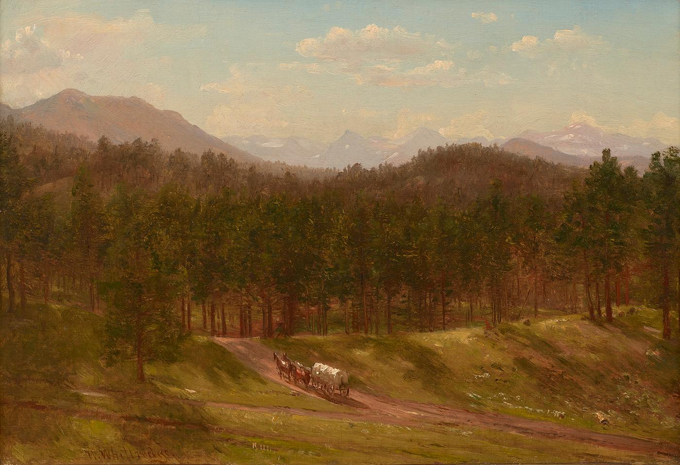 Landscape Painting Thomas Worthington Whittredge - Un sentier de montagne, Colorado, 1868