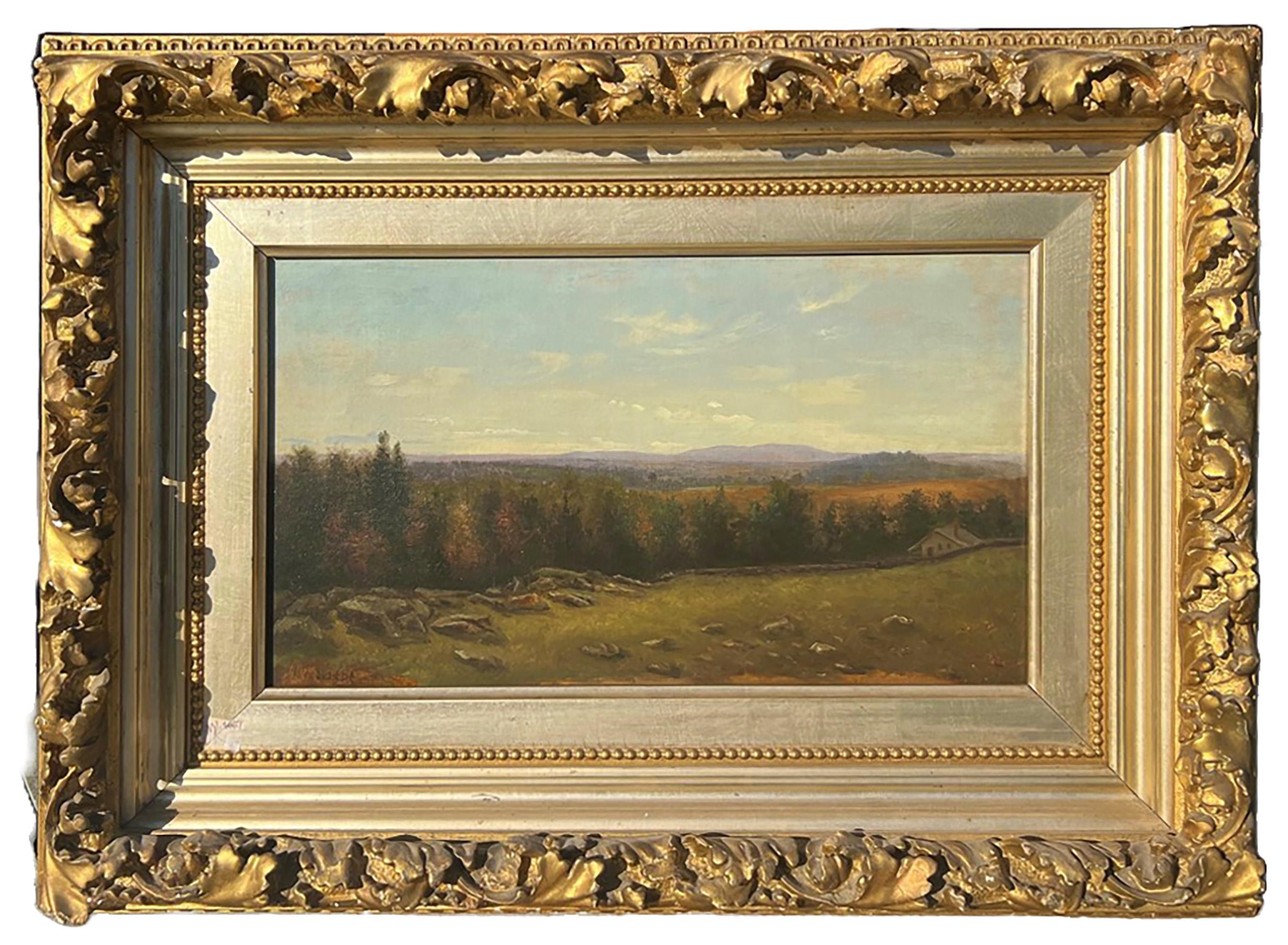 Thomas Worthington Whittredge Landscape Painting – Landschaft im Hudson Valley von Worthington Whittredge (Amerikaner, 1820-1910)