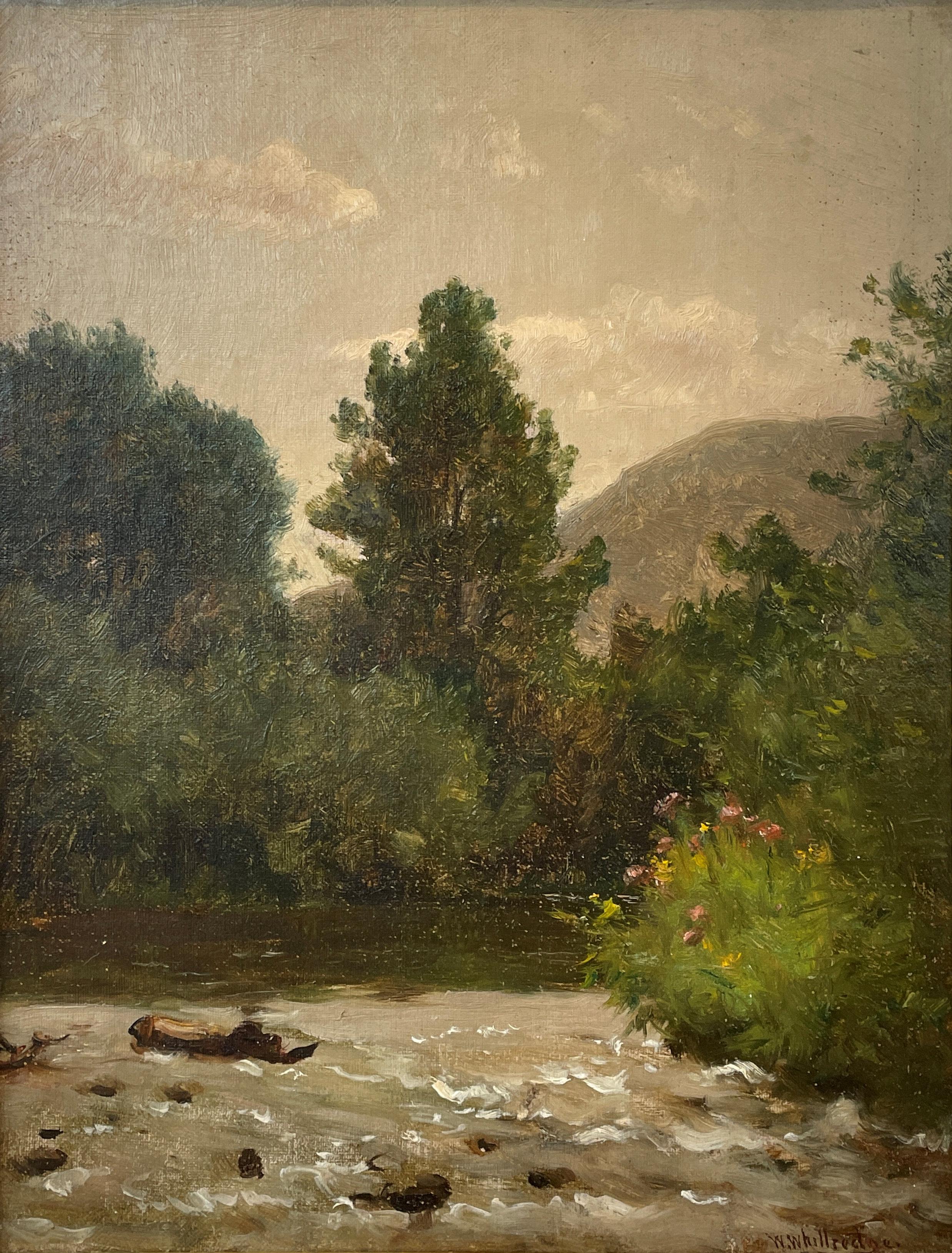 Thomas Worthington Whittredge Landscape Painting – „On the Upper Delaware“, Worthington Whittredge, Landschaft der Hudson River School