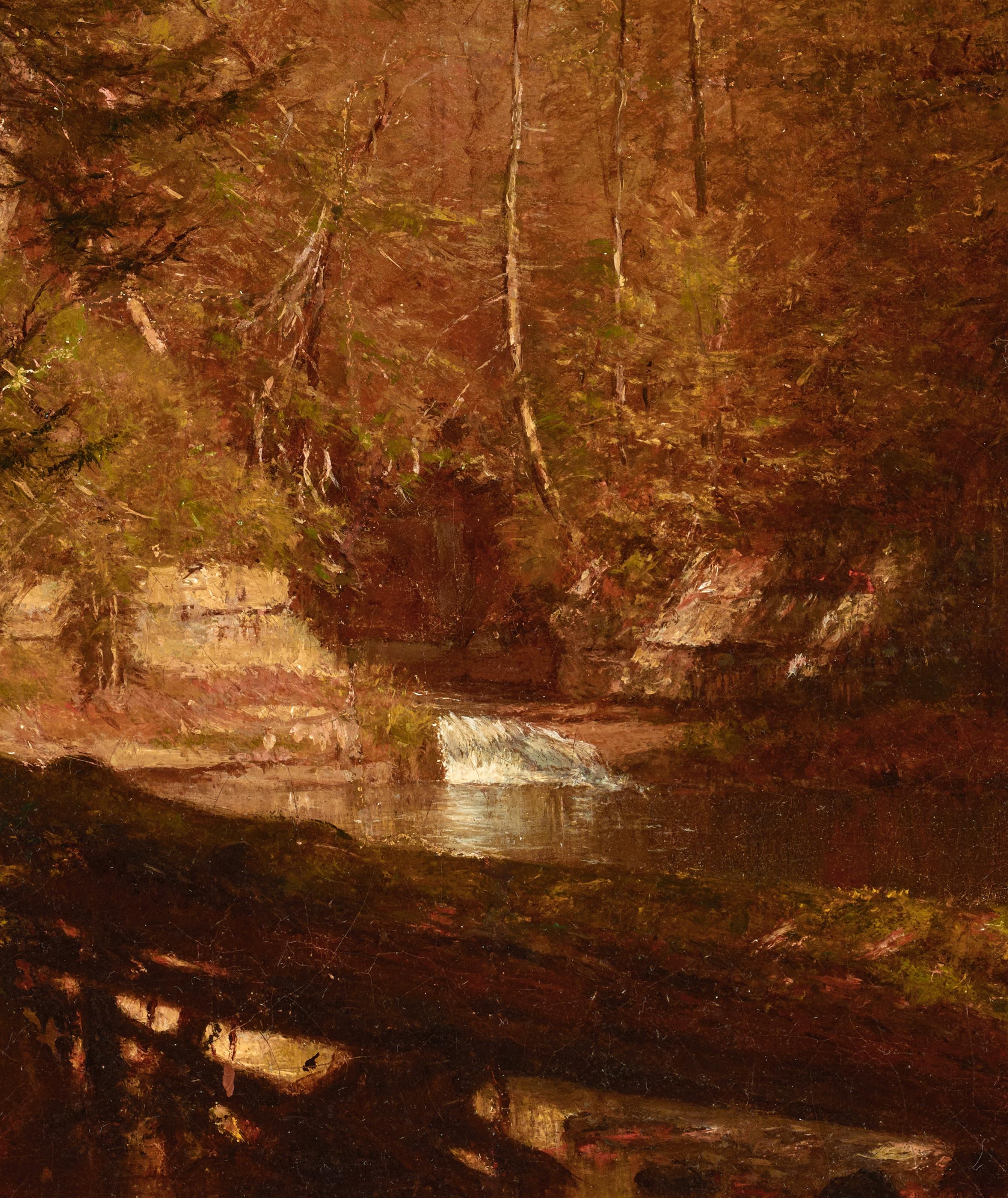 La piscina delle trote - Painting Hudson River School di Thomas Worthington Whittredge
