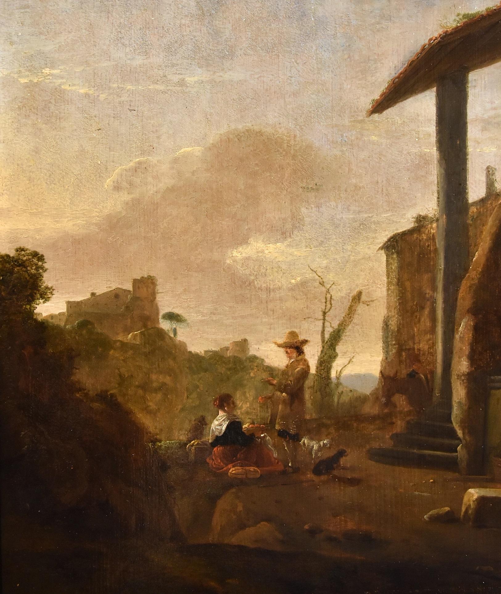 Thomas Wijck Italian Landscape Paint Oil canvas Old master 17th Century Flemish For Sale 2