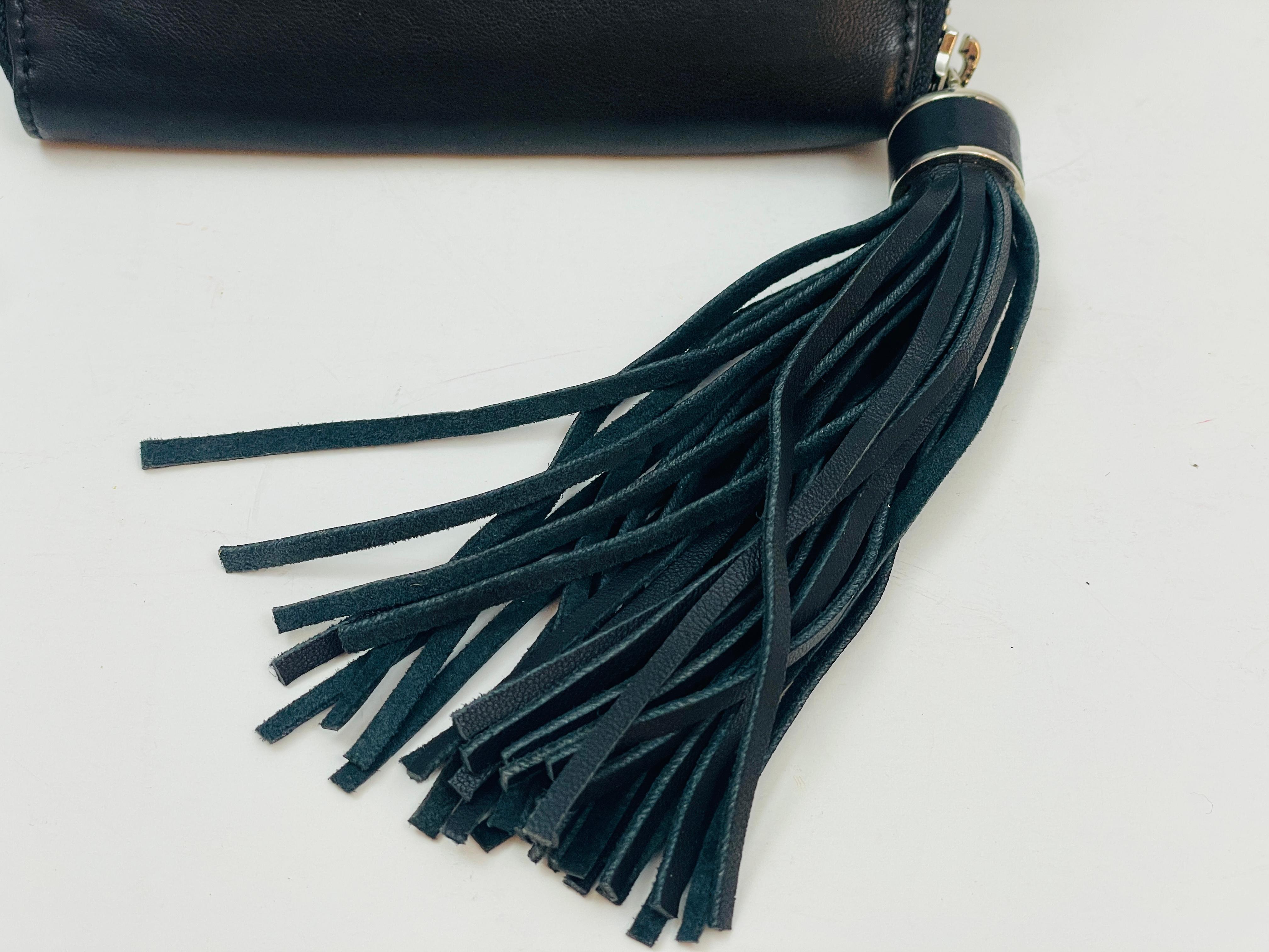 Thomas Wylde Black Tassel Leather Wallet Clutch 2015 For Sale 6