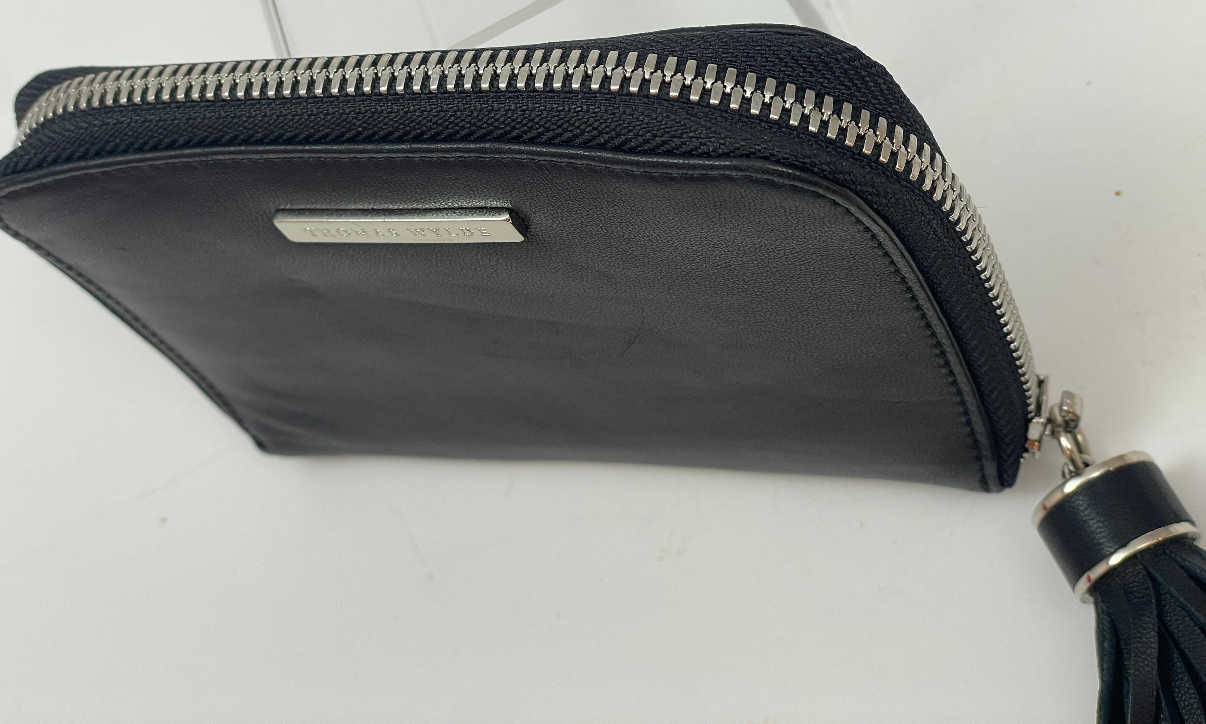 Thomas Wylde Black Tassel Leather Wallet Clutch 2015 For Sale 8