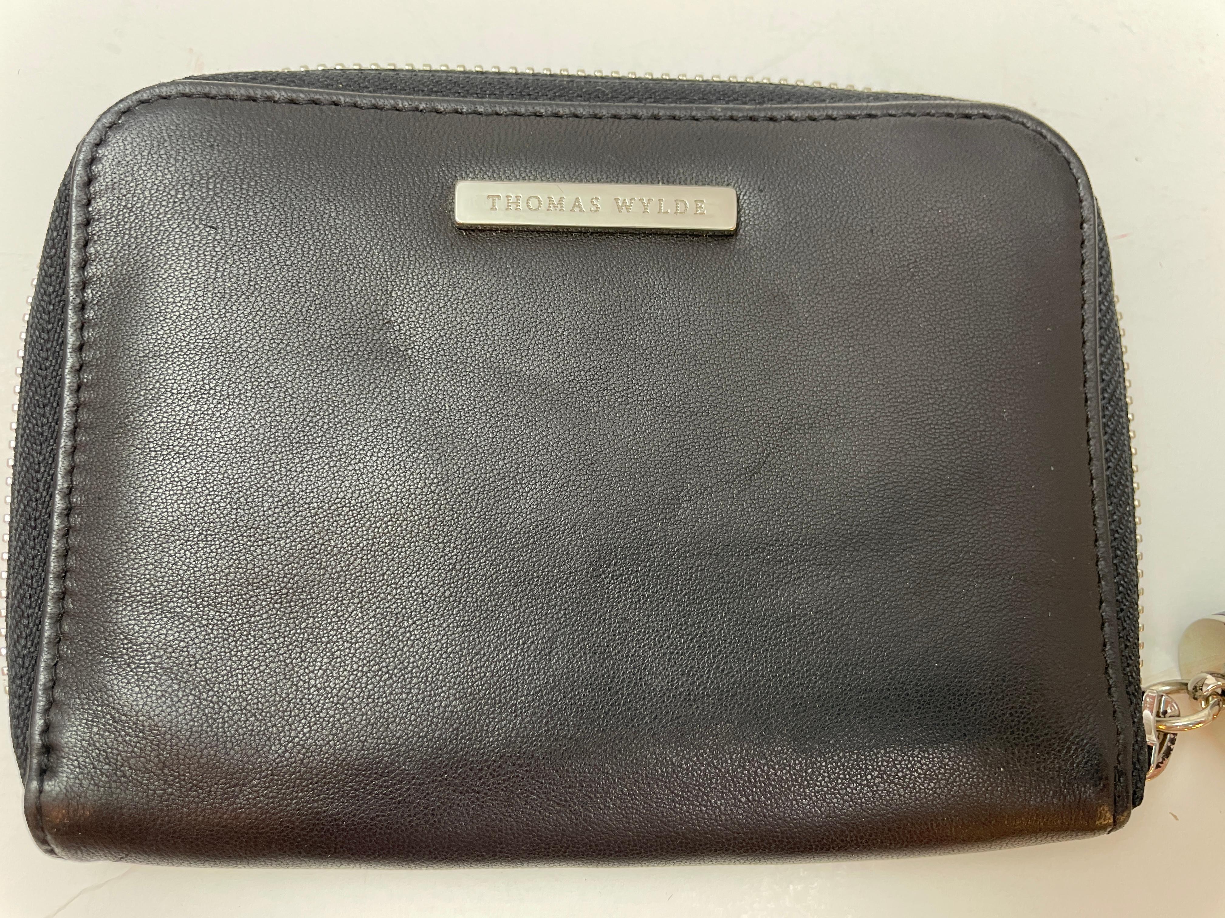 Thomas Wylde Black Tassel Leather Wallet Clutch 2015 In Good Condition For Sale In North Hollywood, CA