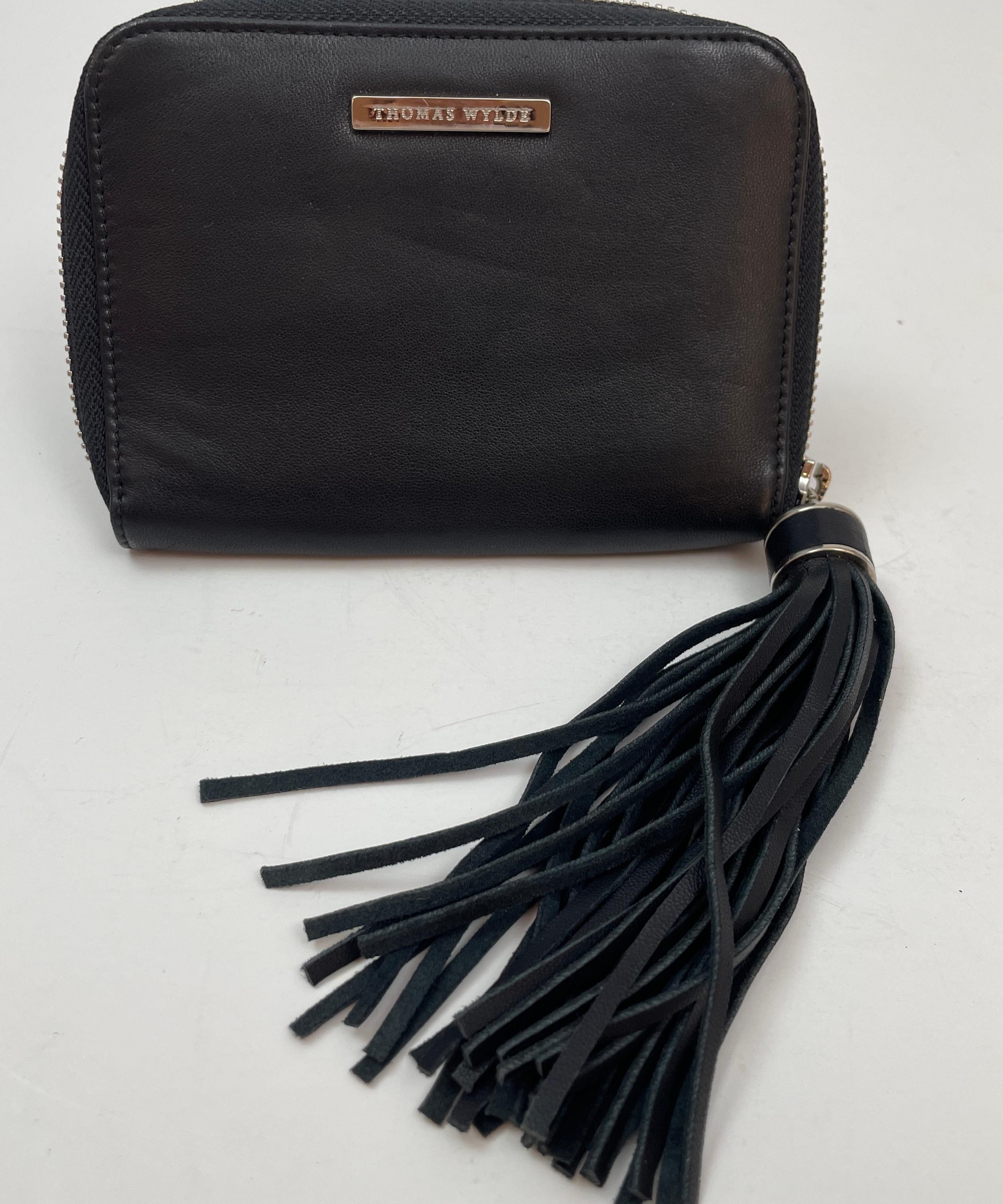 Thomas Wylde Black Tassel Leather Wallet Clutch 2015 For Sale 3