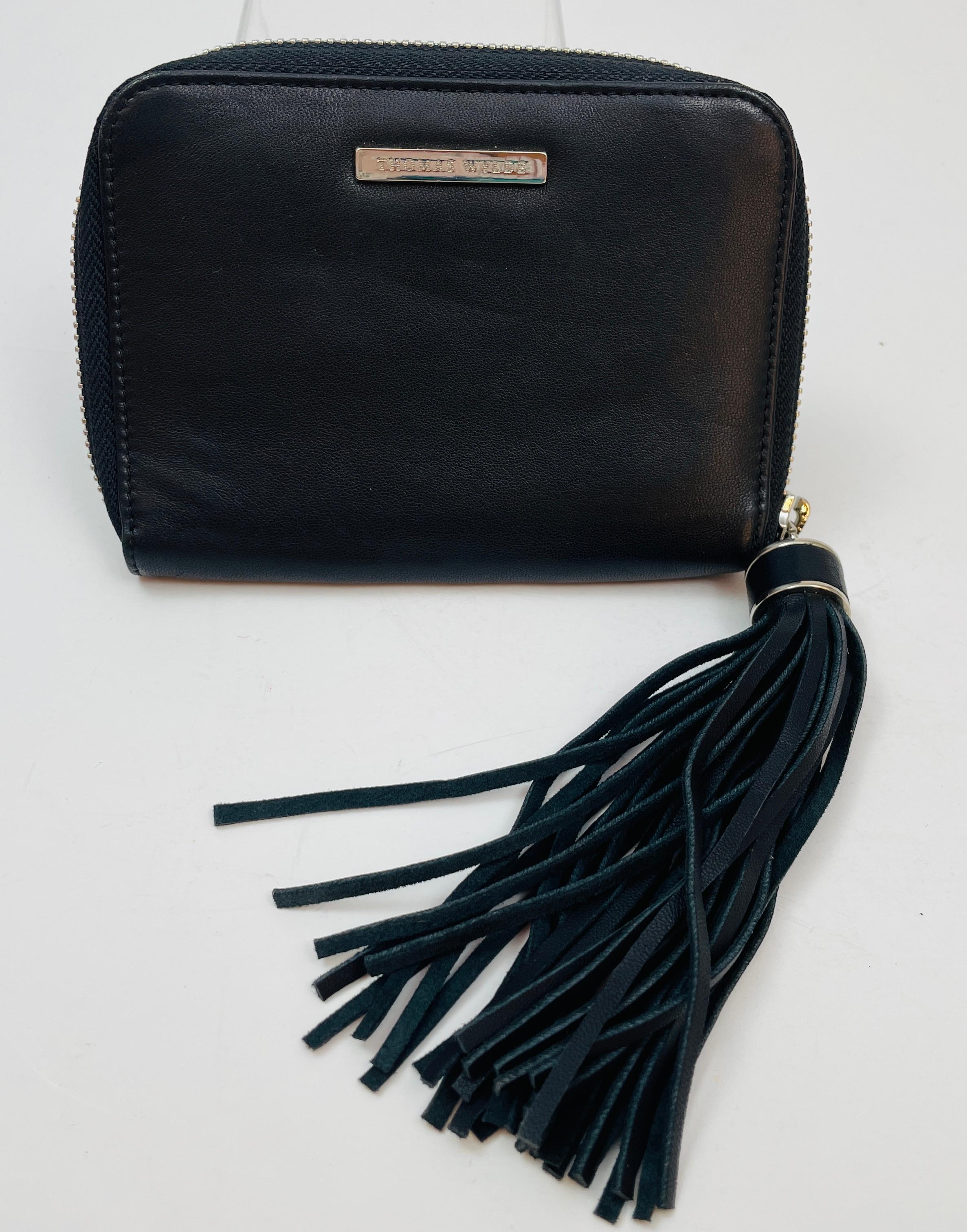 Thomas Wylde Black Tassel Leather Wallet Clutch 2015 For Sale 5