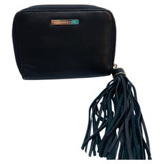 Thomas Wylde Black Tassel Leather Wallet Clutch 2015