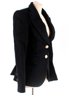 Thomas Wylde Black Wool w/ Embroidered Snakes Blazer XXS