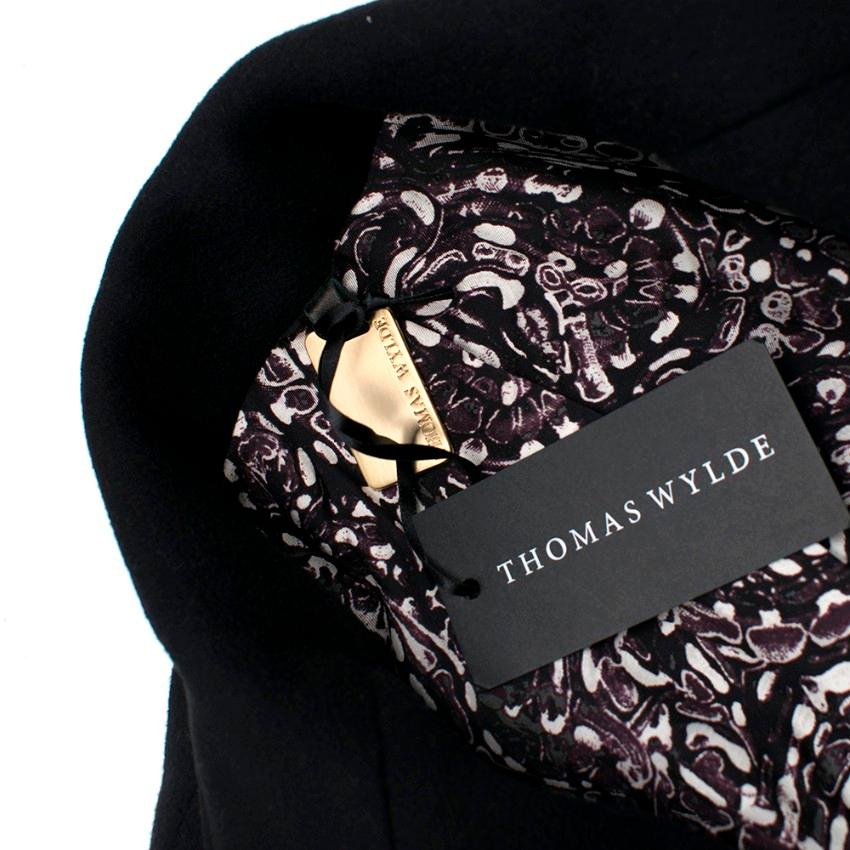 Thomas Wylde Black Wool w/ Embroidered Snakes Blazer XXS 1