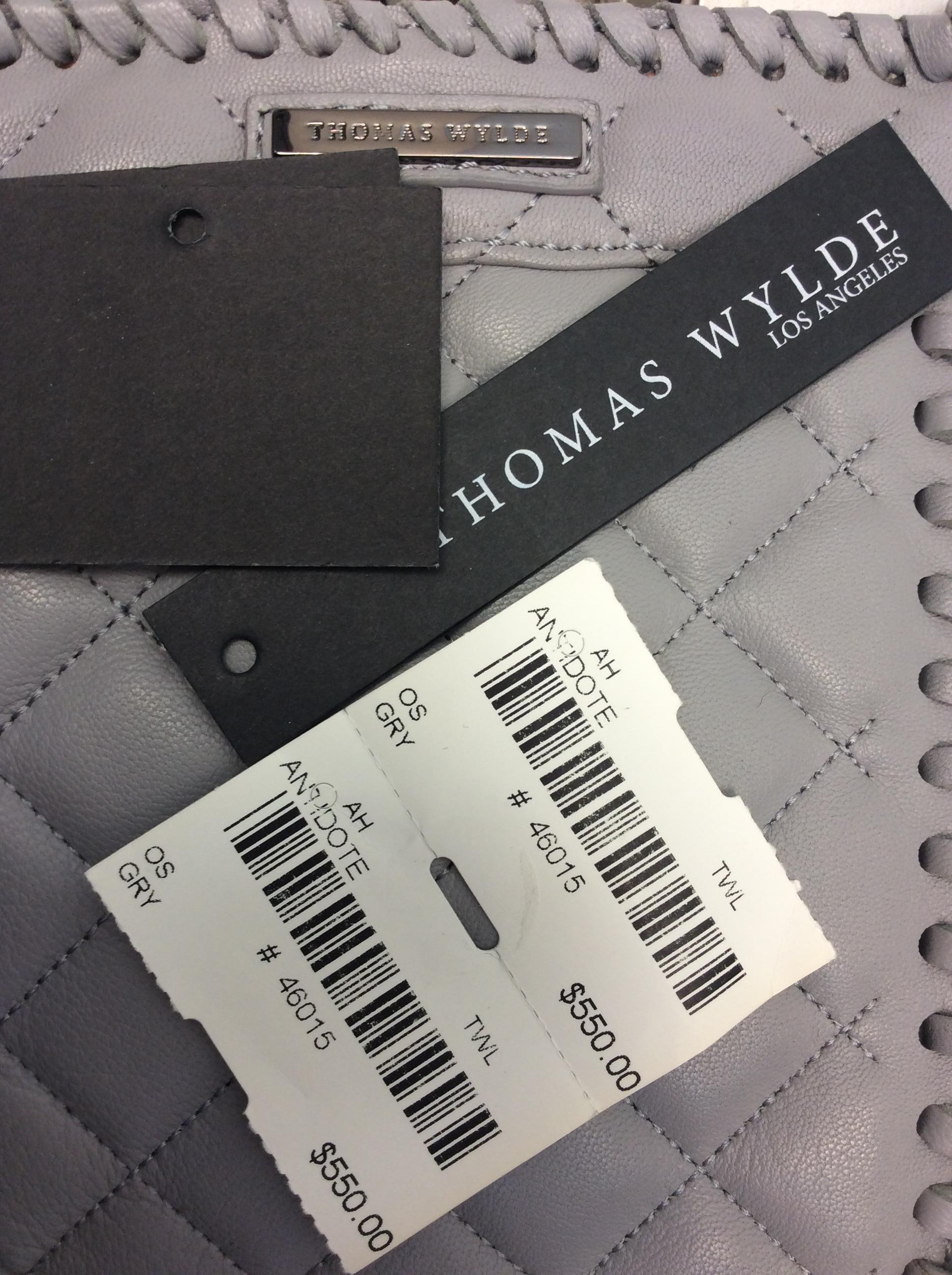 Thomas Wylde Gray Leather Fringe Crossbody NWT For Sale 3