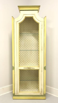 THOMASVILLE  1960's Neoclassical Painted Curio Display Cabinet