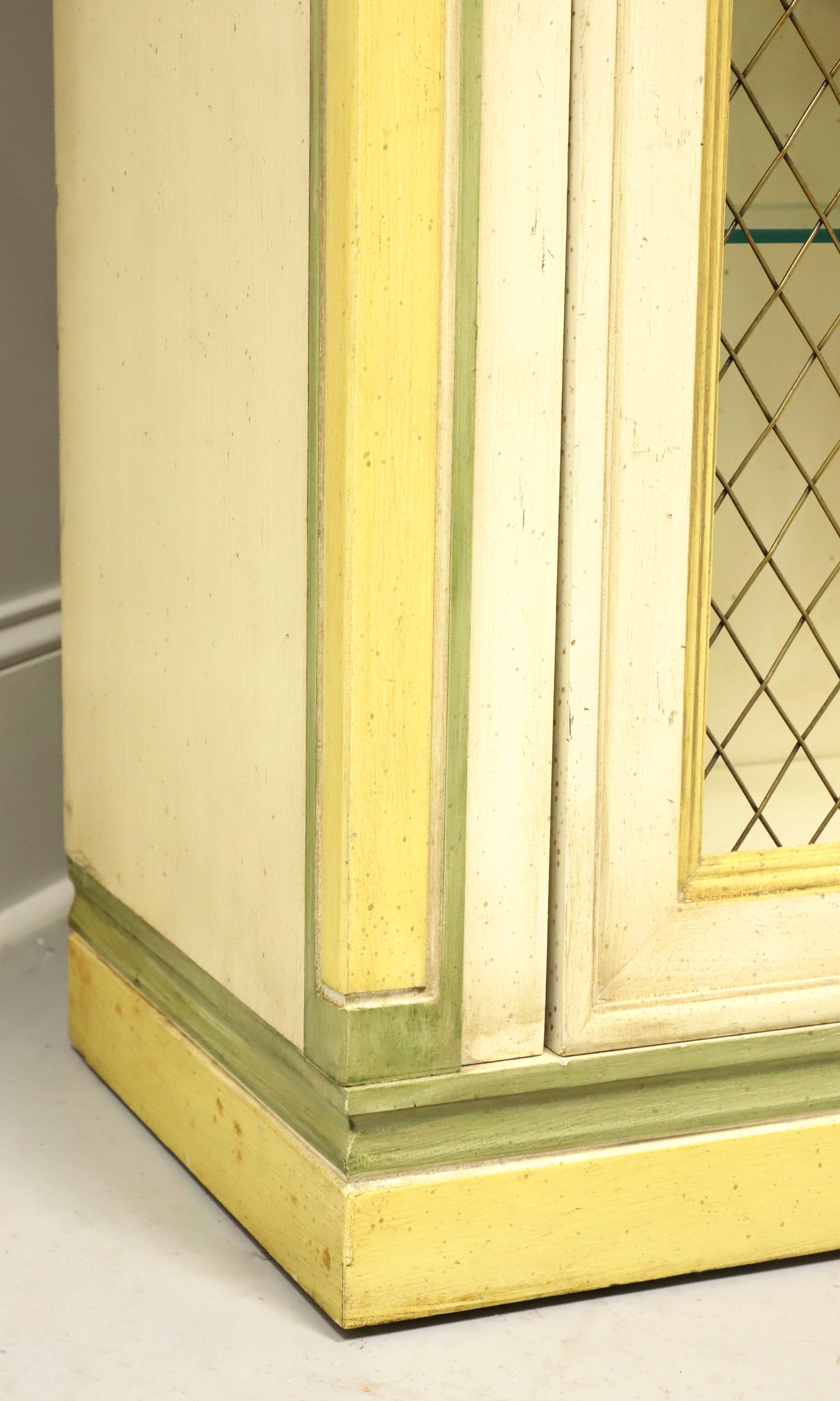 20th Century THOMASVILLE  1960's Neoclassical Painted Curio Cabinet For Sale