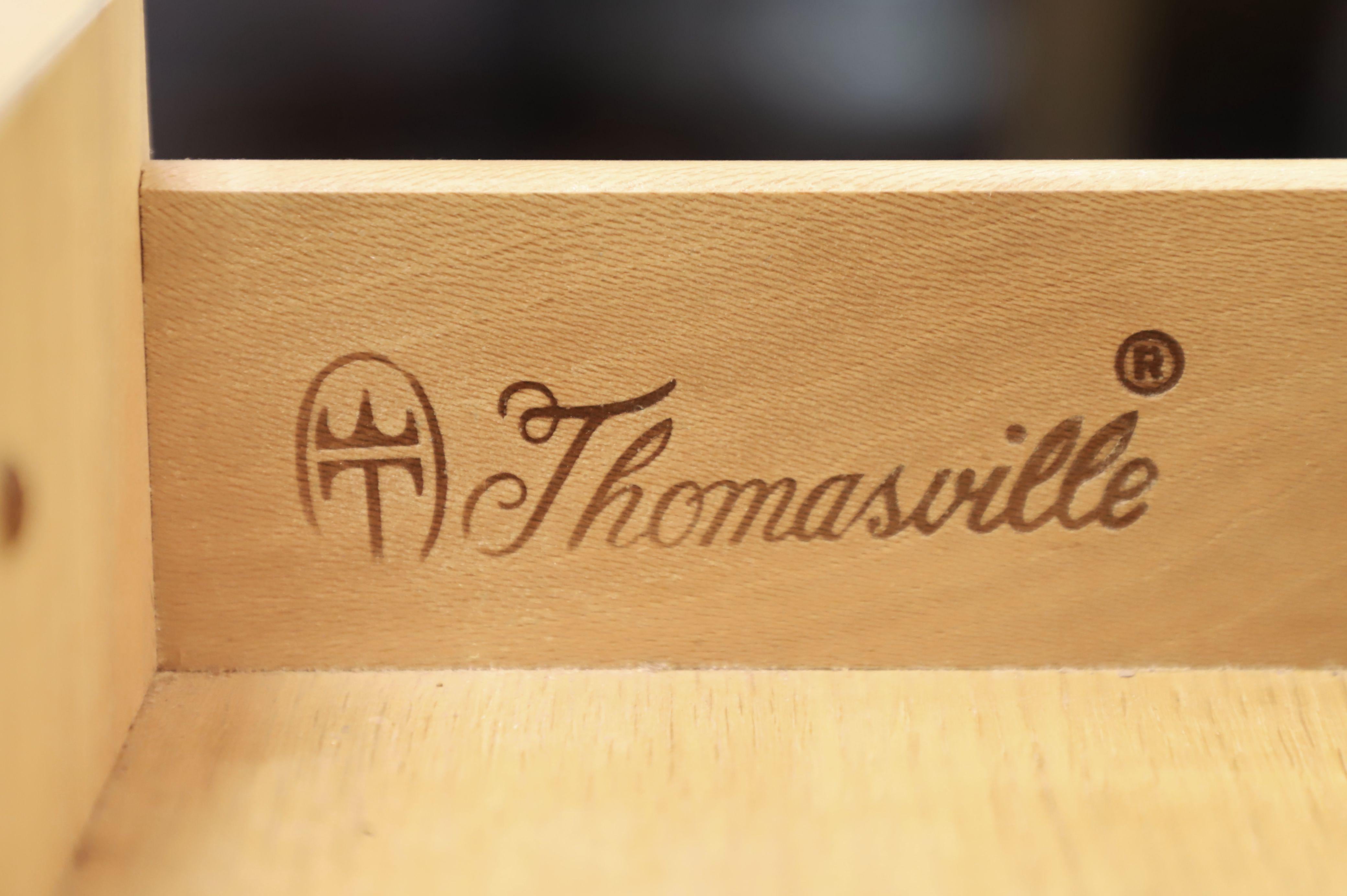 THOMASVILLE 1980's Post-Modern Whitewashed Oak Bar Cabinet For Sale 7