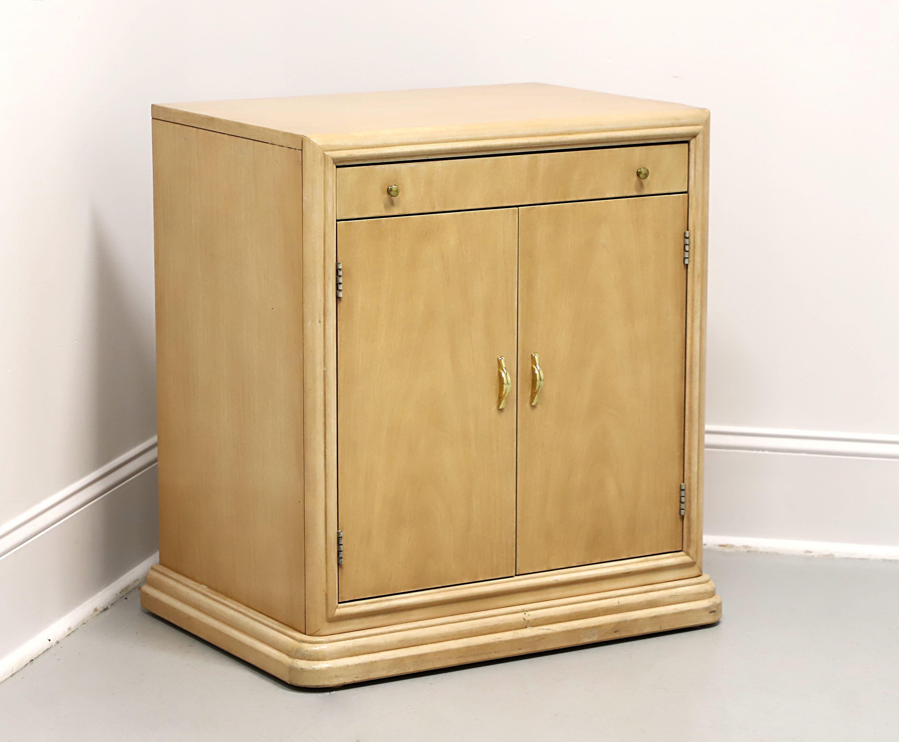 THOMASVILLE 1980's Post-Modern Whitewashed Oak Nightstand For Sale 4