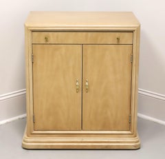 THOMASVILLE 1980's Post-Modern Whitewashed Oak Nightstand