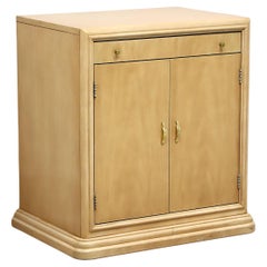 THOMASVILLE 1980's Post-Modern Whitewashed Oak Nightstand