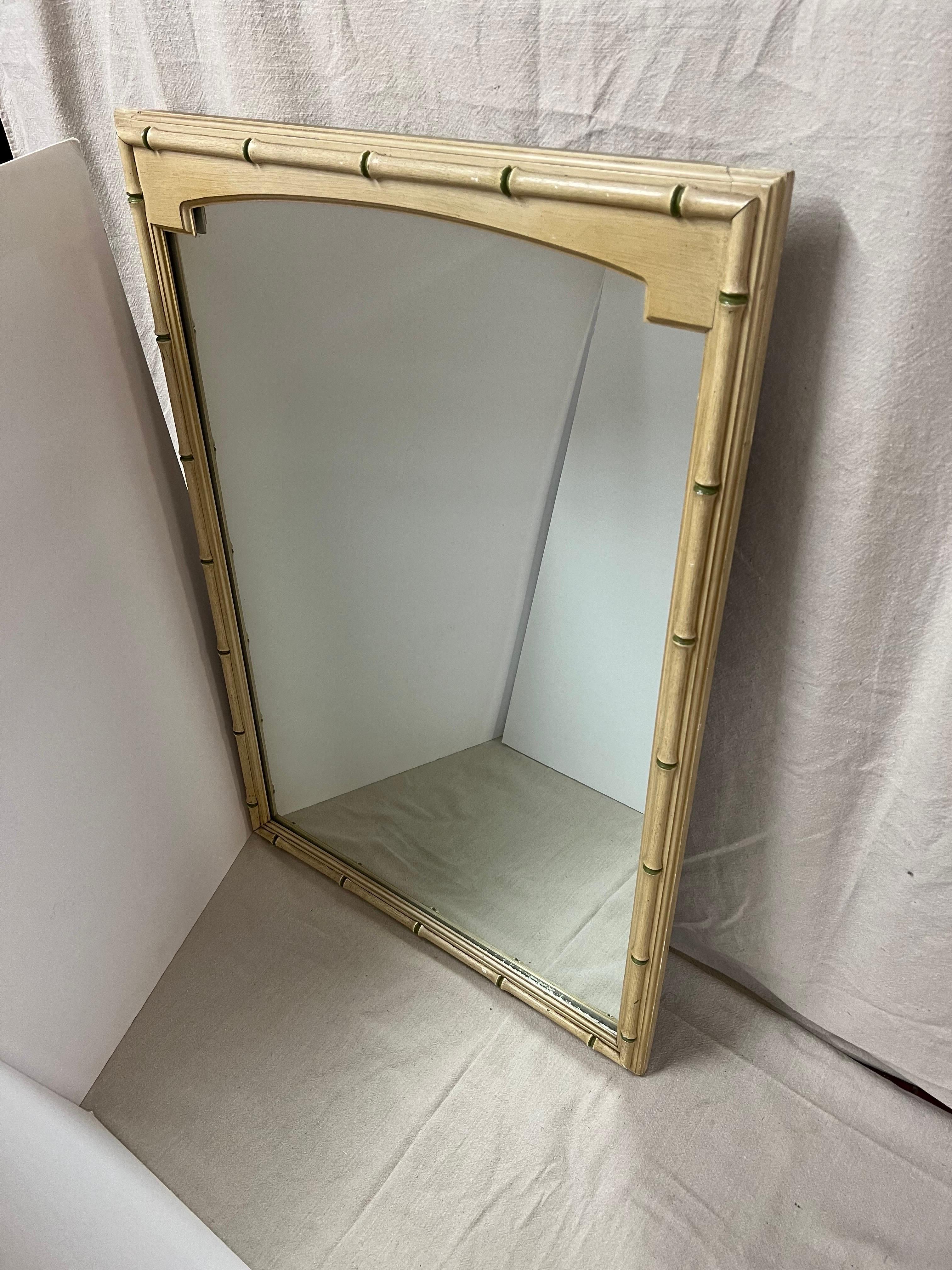 Late 20th Century Thomasville Allegro Faux Bamboo Mirror For Sale