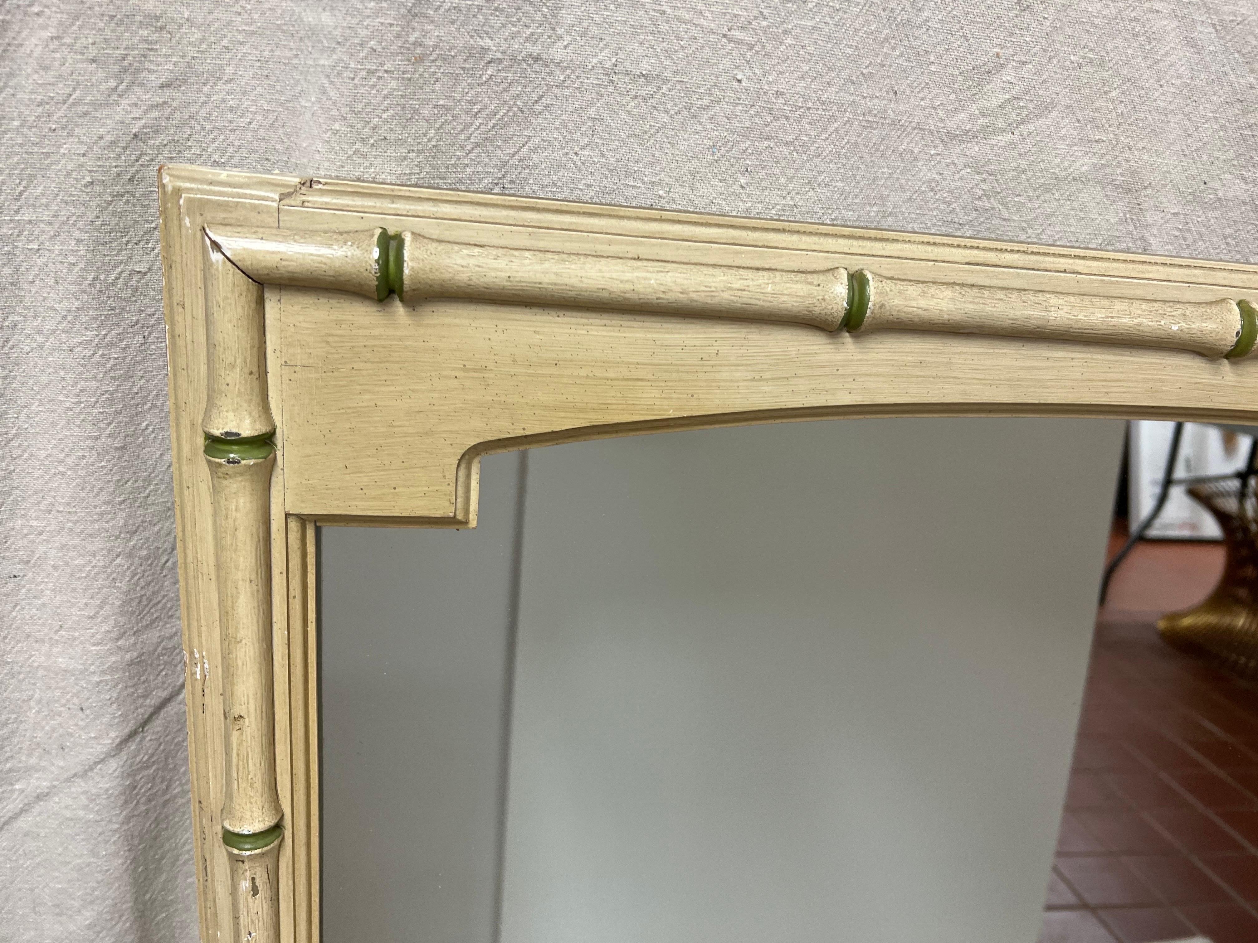 Thomasville Allegro Faux Bamboo Mirror For Sale 1