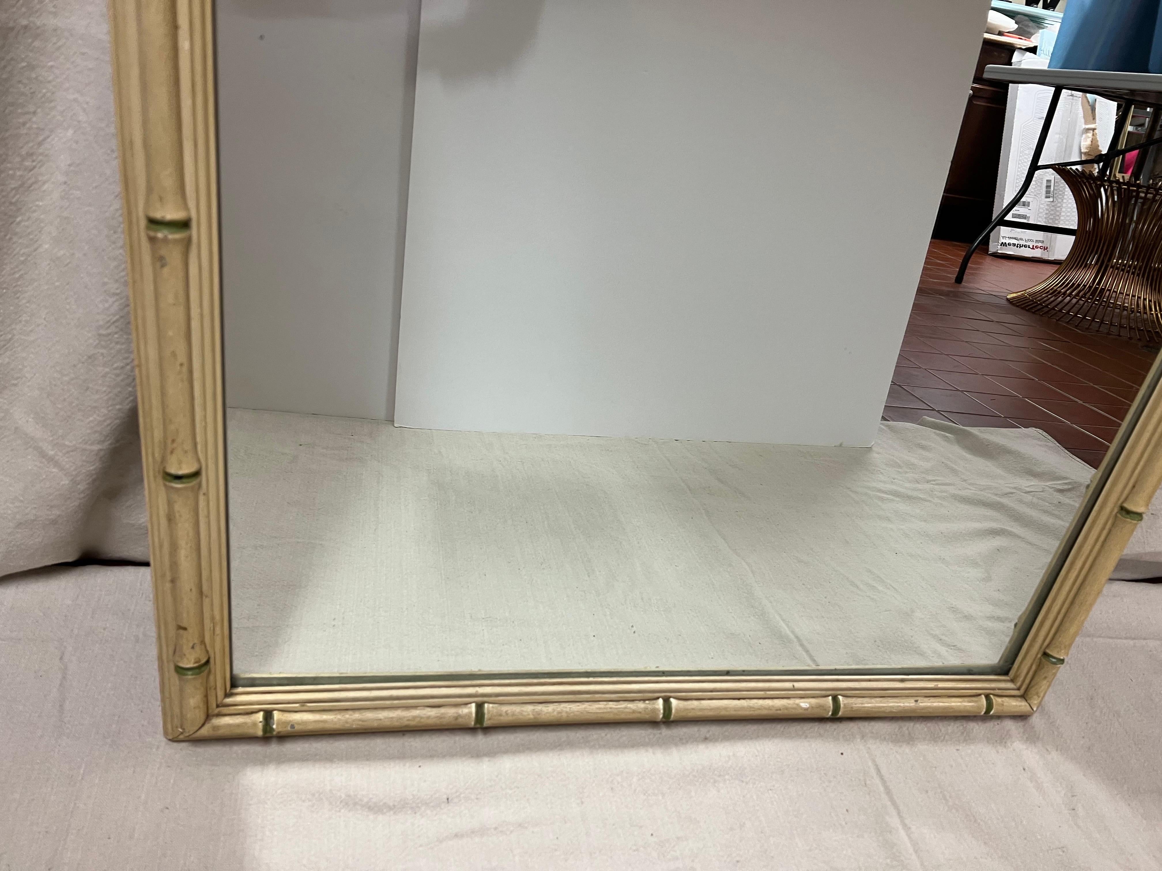 Thomasville Allegro Faux Bamboo Mirror For Sale 3