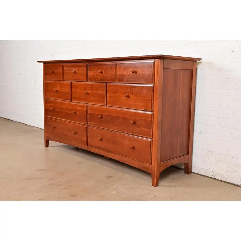 Thomasville Arts & Crafts Shaker Cherry Wood Dresser or Credenza For Sale 7