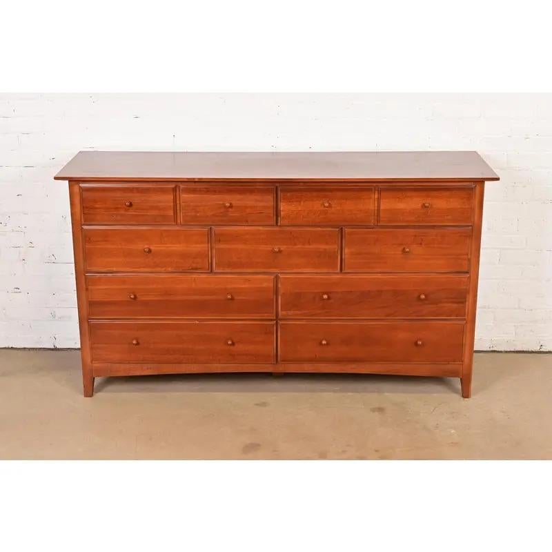 Arts and Crafts Thomasville Arts & Crafts Shaker Cherry Wood Dresser or Credenza For Sale
