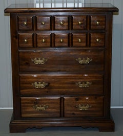Thomasville Bank Chest of Drawers Solid Hard Wood Haberdashery Style