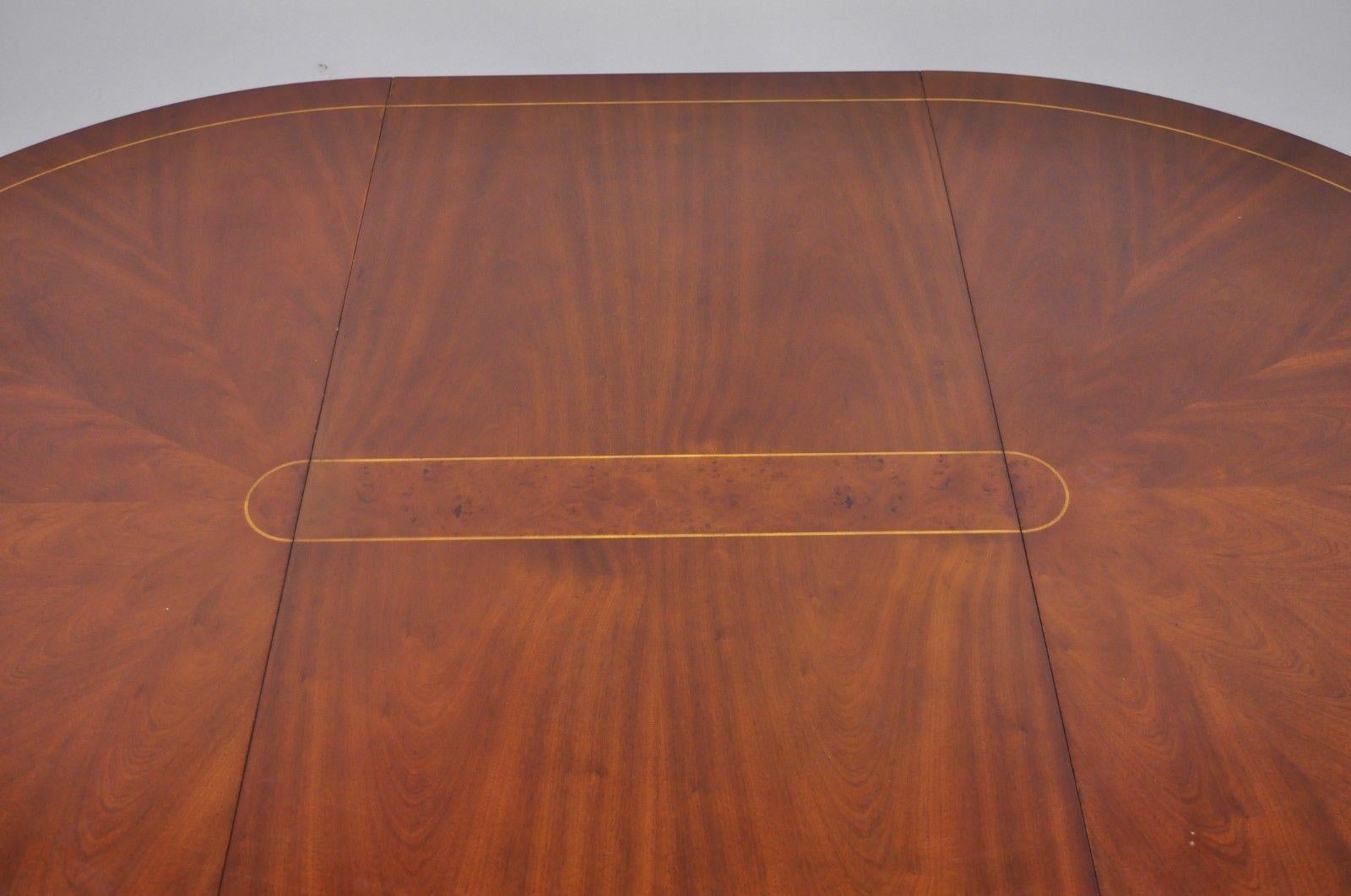 Thomasville Bogart Collection Round Mahogany Pedestal Base Dining Table w/ Leaf 1