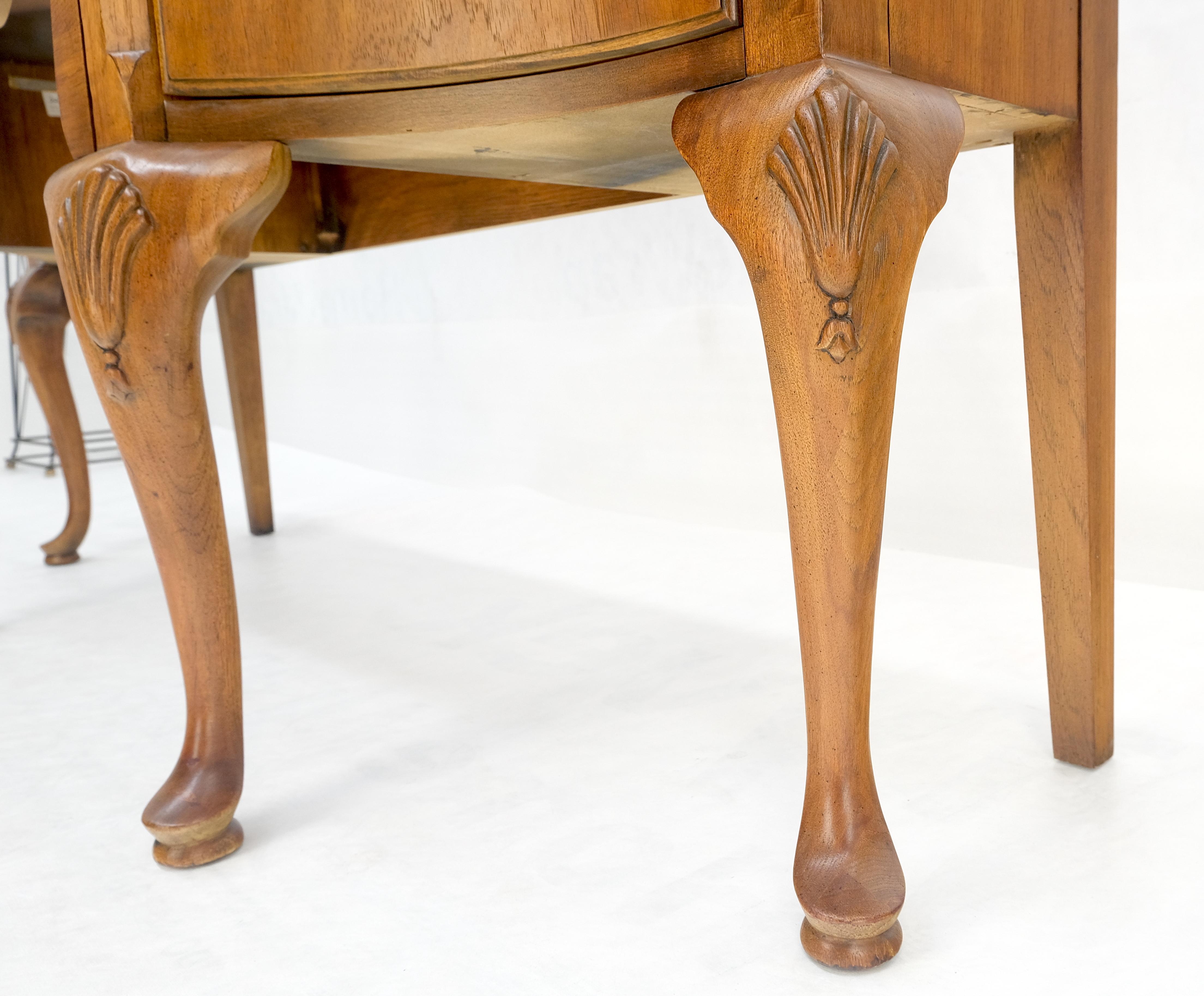 American Thomasville Brass Gallery Back Banded Top Light Walnut Sideboard MINT For Sale