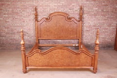 Thomasville Burl Wood King Size Poster Bed