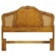 THOMASVILLE Camile Oak French Country Style Cane Queen Headboard