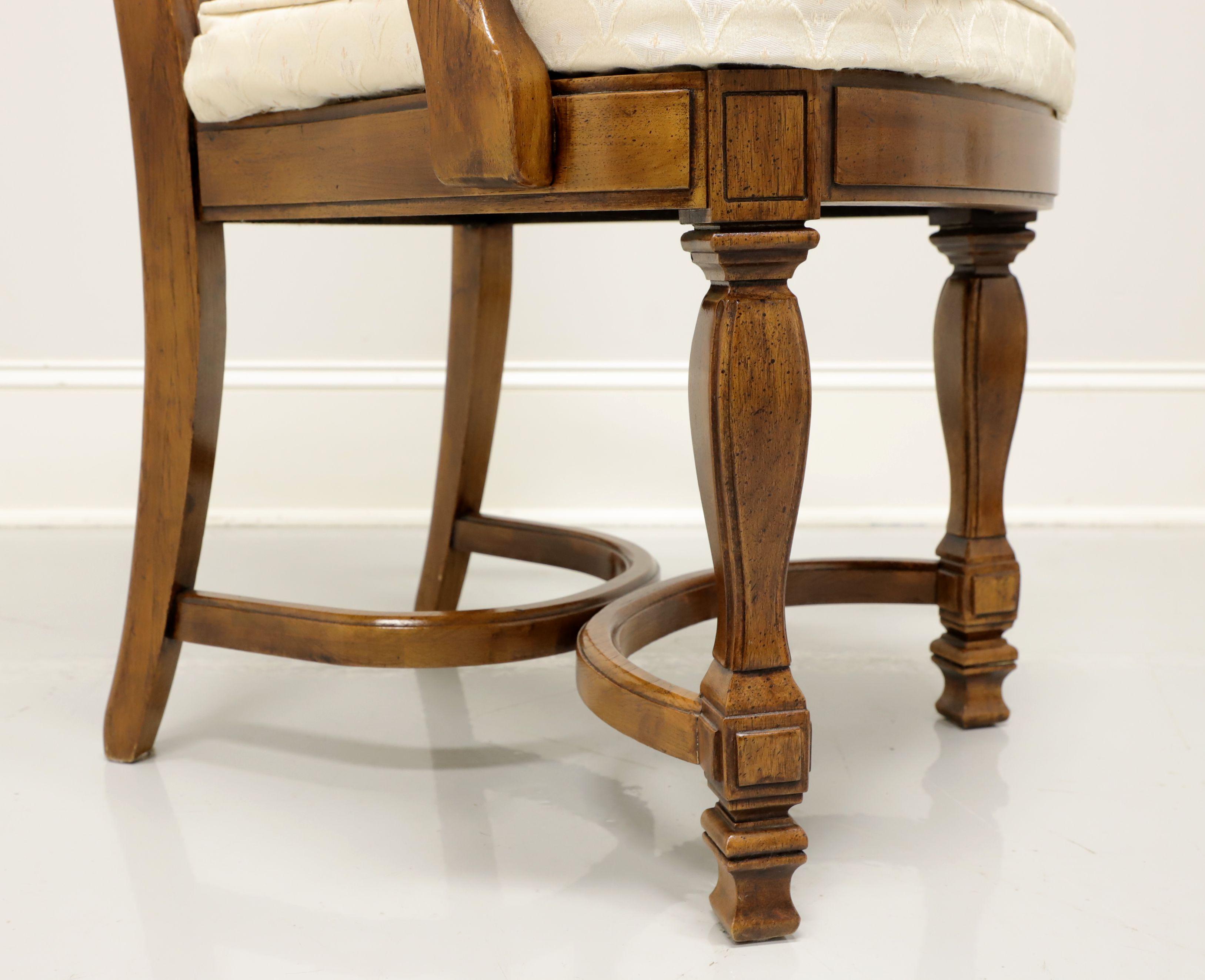 THOMASVILLE Ceremony Collection Mediterranean Walnut Dining Armchairs - Pair 1