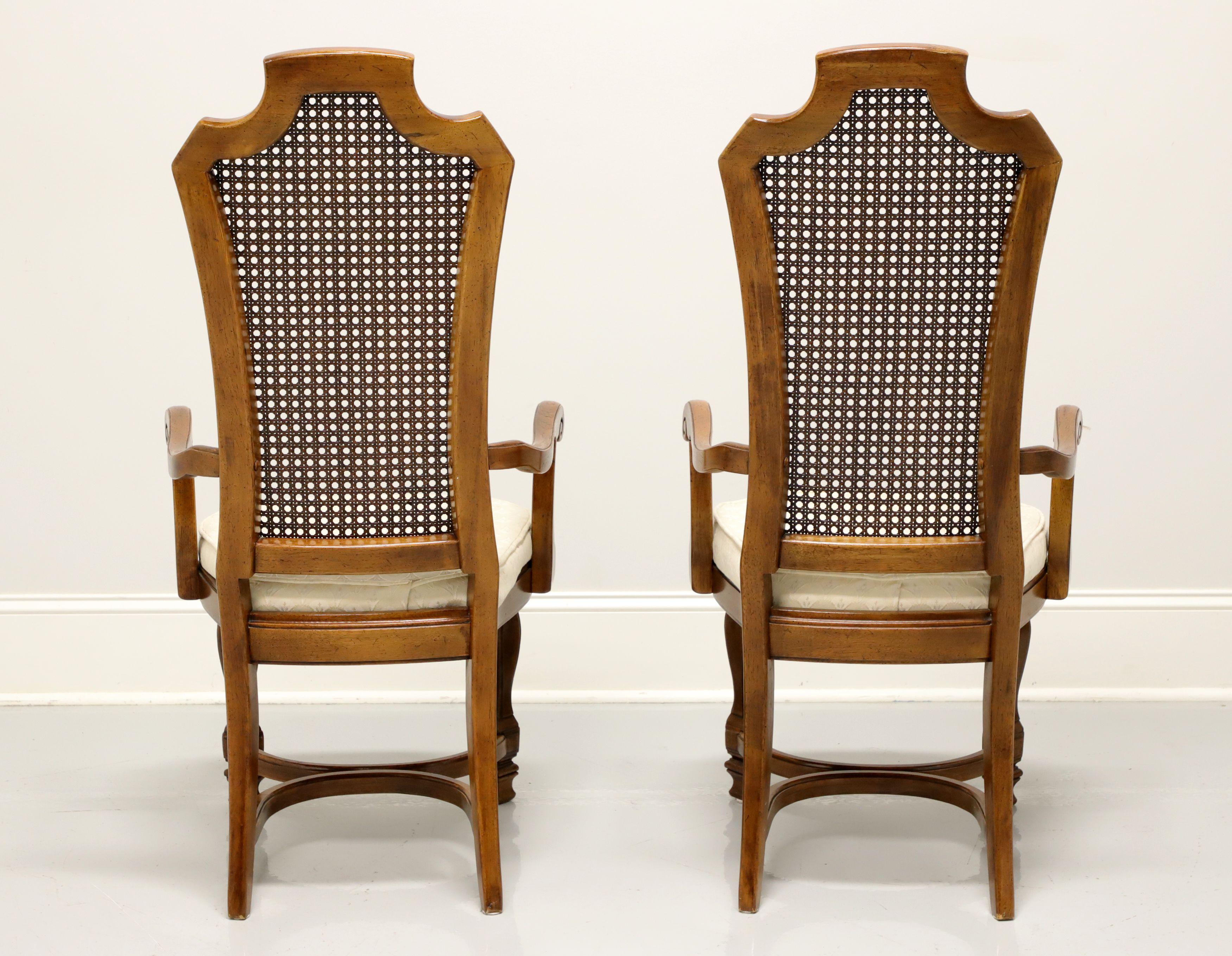 Other THOMASVILLE Ceremony Collection Mediterranean Walnut Dining Armchairs - Pair
